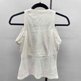 Chic Me Women's Size L White Ribbed Sleeveless Shirt