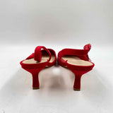 Dreampairs Women's Shoe Size 8.5 Red Solid Slingbacks
