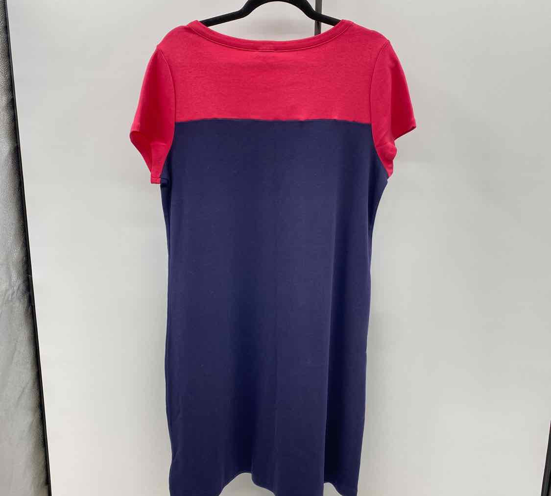 Talbots Women's Size 14 Navy Color Block Dress