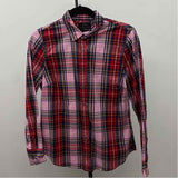 J Crew Women's Size S Pink Plaid Long Sleeve Shirt