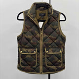 J Crew Women's Size XS Green Camoflage Vest