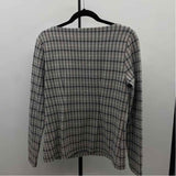 Talbots Women's Size S Gray Plaid Long Sleeve Shirt
