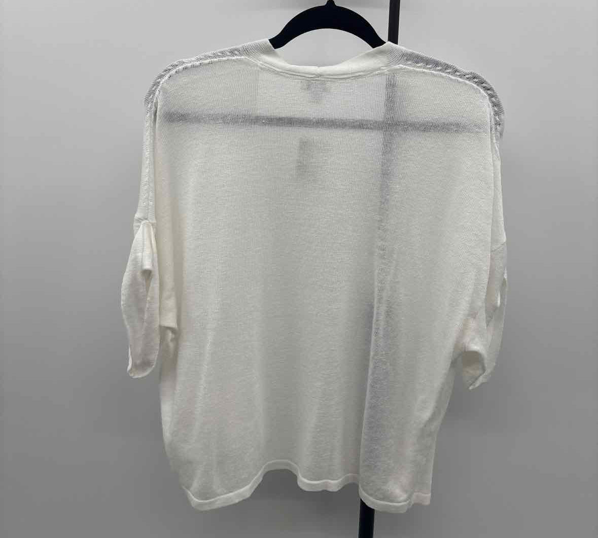 JJill Women's Size L White Textured Cardigan