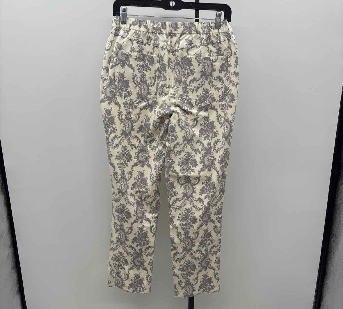 Isaac Mizrahi Women's Size 8P Gray Damask Pants