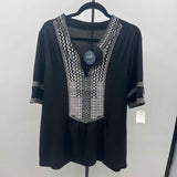 Unbranded Women's Size XL Black Embroidered Tunic
