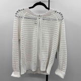 Simply Vera Wang Women's Size M White Open Weave Jacket