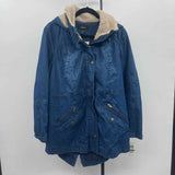 Style & Co. Women's Size L Blue Textured Coat