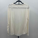 Loft Women's Size XL Ivory Solid Long Sleeve Shirt