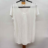 JJill Women's Size M White Heathered Short Sleeve Shirt