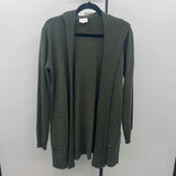 Cyrus Women's Size S Green Ribbed Cardigan