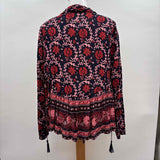 Bohemian Traders Women's Size L Navy Floral Cardigan