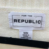 For The Republic Women's Size M Ivory Solid Sweater