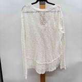 We the Free Women's Size S Ivory Textured Long Sleeve Shirt