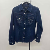 True Religion Women's Size S Navy Western Long Sleeve Shirt