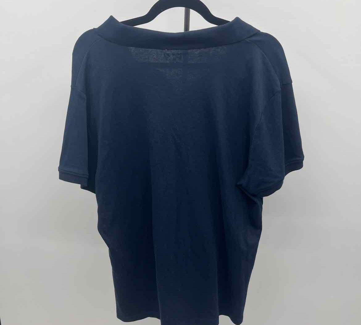 Nautica Women's Size XXL Navy Solid Short Sleeve Shirt