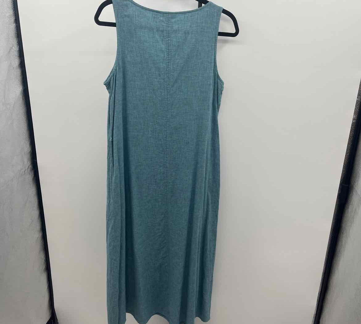 JJill Women's Size 10P Green Blue Textured Dress