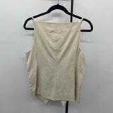 Madewell Junior's Size M Beige Solid Sleeveless Shirt
