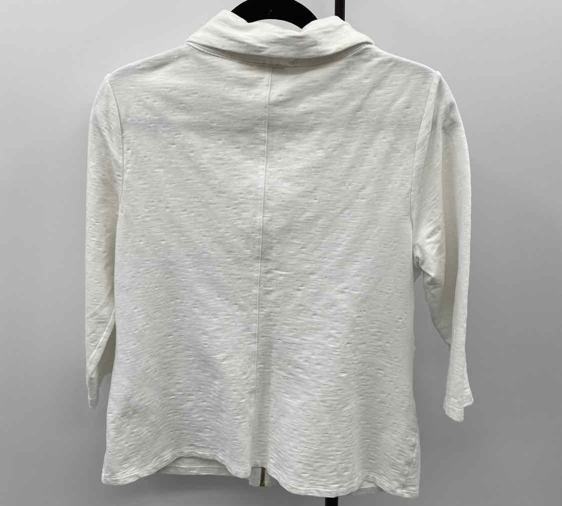 Chico's Women's Size M White Laser Cut Jacket