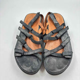 L'Amour Des Pieds Women's Shoe Size 10 Charcoal Solid Sandals