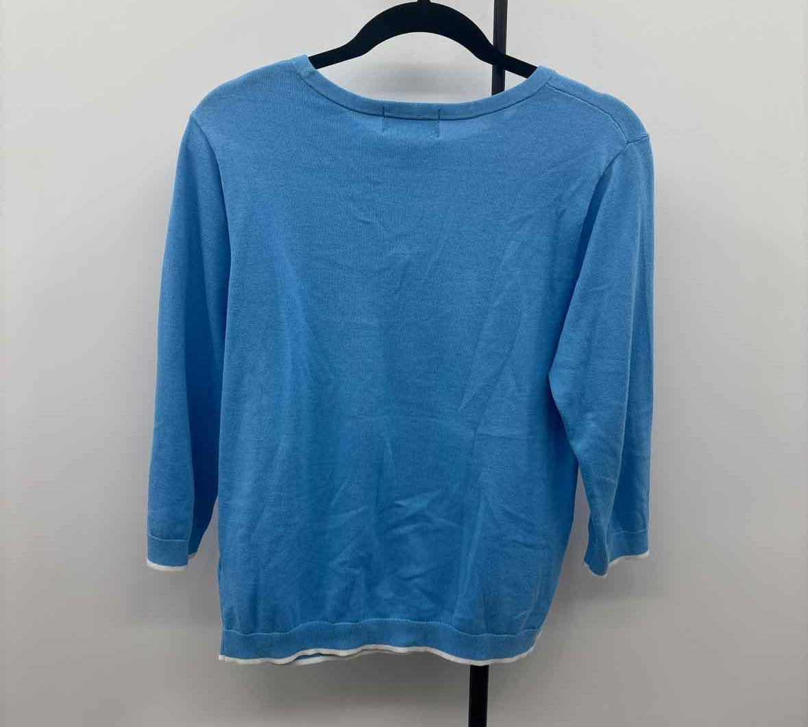 Lands End Women's Size M Blue Sailboats Sweater