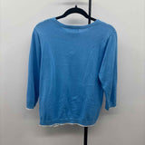 Lands End Women's Size M Blue Sailboats Sweater