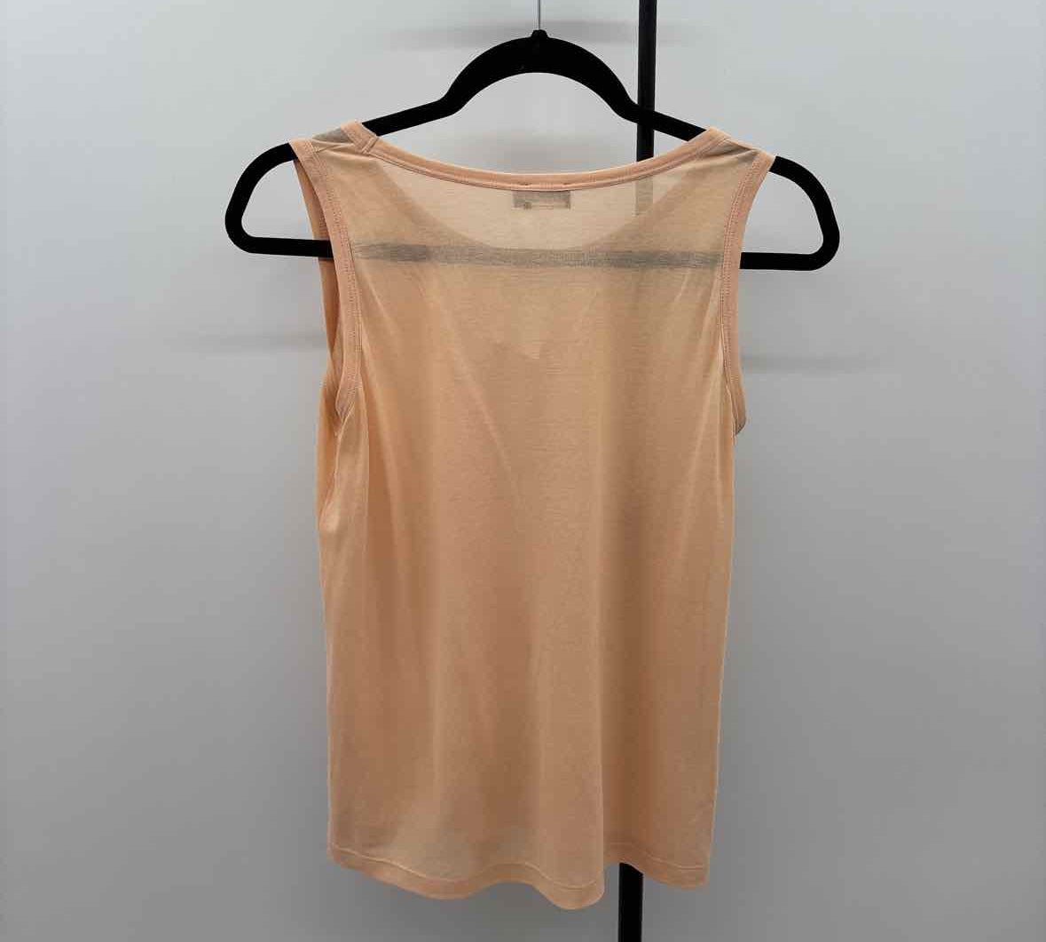 Kors Women's Size S Peach Solid Sleeveless Shirt