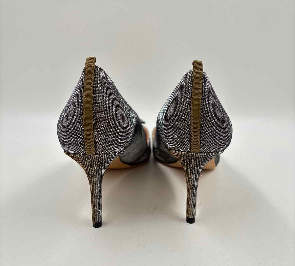 SJP Women's Shoe Size 8 Pewter Shimmer Heels
