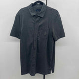 Nautica Men's Size L Charcoal Heathered Short Sleeve Shirt