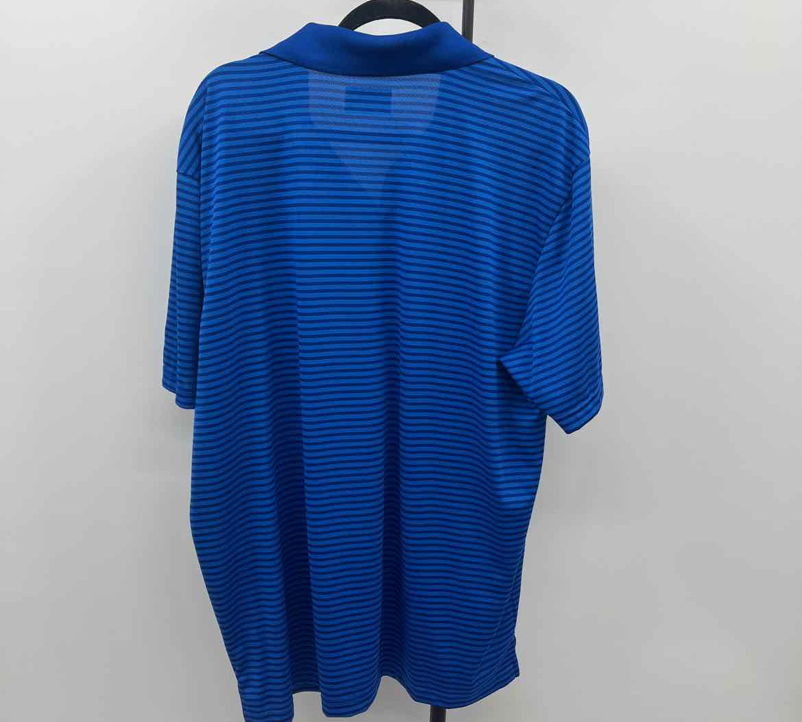 PGA tour Men's Size XL Blue Striped Short Sleeve Shirt