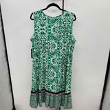 Catherine's Women's Size 18 Green Damask Dress