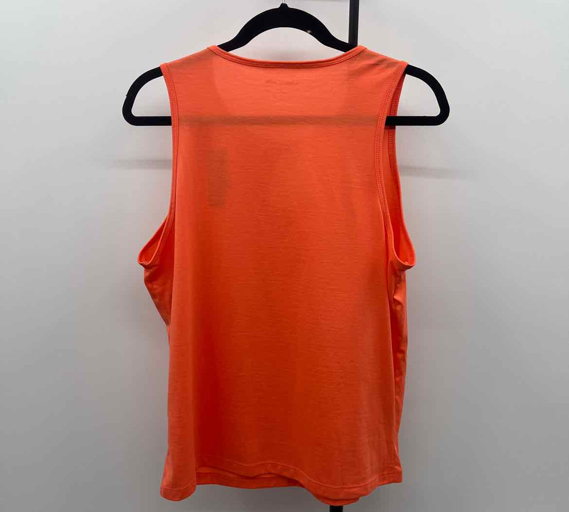 Lands End Women's Size M Orange Solid Sleeveless Shirt