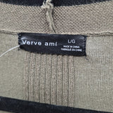 Verve Ami Women's Size L Green Solid Cardigan