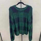 Fred and sibel Women's Size XL Green Checkered Sweater