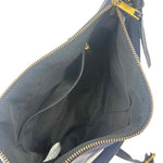 Interior FOSSIL Navy Blue Pebbled & Suede Leather SKYLAR Crossbody Purse