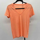 J Crew Women's Size S Peach Solid Short Sleeve Shirt