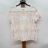 Athleta Women's Size L White Tie Dye Short Sleeve Shirt