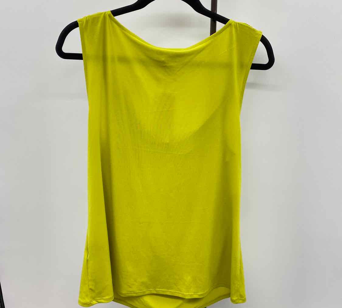 Kenneth Cole Women's Size L Citron Solid Sleeveless Shirt