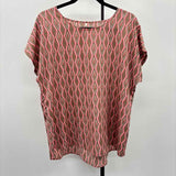 MK Women's Size L coral Aztec Short Sleeve Shirt