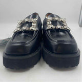 All Black Women's Shoe Size 6 Black Solid Loafers