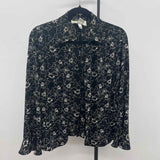 Norton McNaughton Women's Size XL Black Floral Long Sleeve Shirt