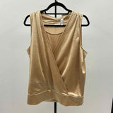 Chico's Women's Size XL Gold Solid Sleeveless Shirt