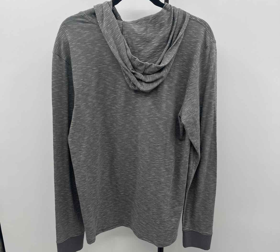 Life Is Good Men's Size M Gray Striped New with Tags Long Sleeve Shirt