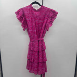 Briton Court Women's Size 14 Magenta Abstract Dress