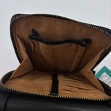 AMERICAN LEATHER Black Leather NORTH SOUTH Crossbody Purse