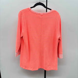 Fresh Produce Women's Size XL Peach Stripe Sweatshirt