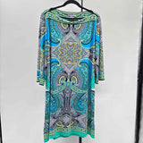 studio one Women's Size 18 Blue Paisley Dress