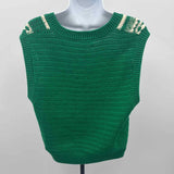 Baum Und Pferdgarten Women's Size L Green Crochet Vest