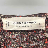 Lucky Brand Women's Size L Brown Floral Long Sleeve Shirt