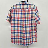 Izod Women's Size M Multi-Color Cotton Checkered Short Sleeve Shirt