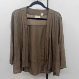 Chico's Women's Size L Brown Solid Cardigan